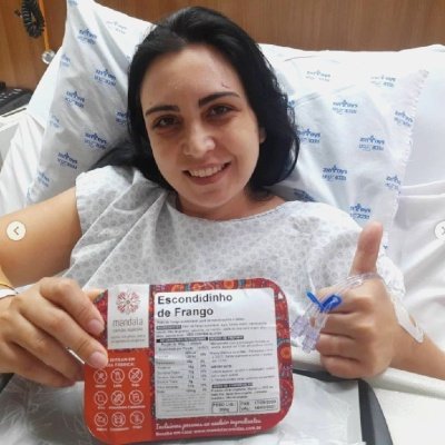 Fernanda no hospital. Reprodução: Instagram